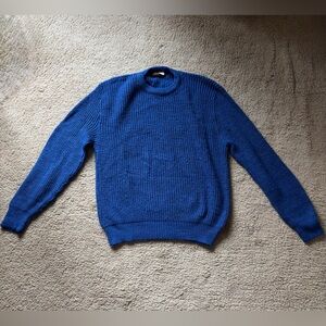 Men's Royal Blue Botany 500 100% Acrylic Crewneck Sweater
